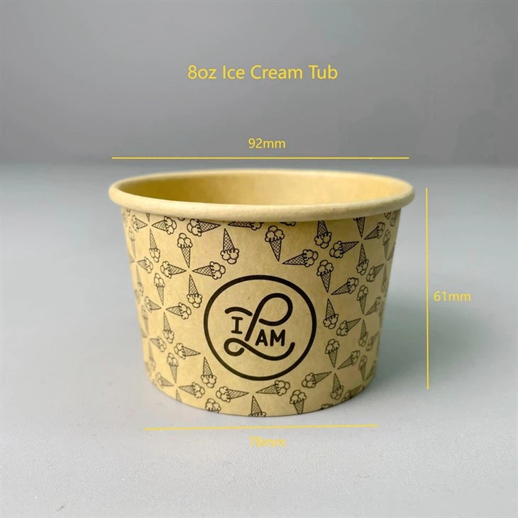 8oz ice cream kraft bowl 1